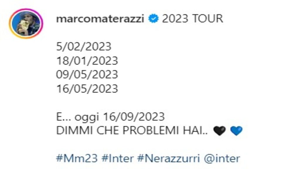 Materazzi Inter Milan