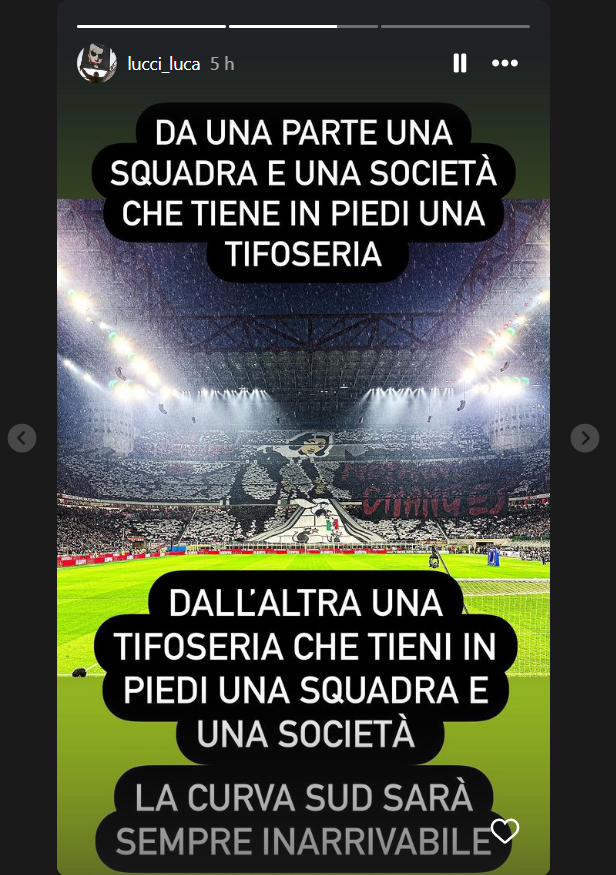 Messaggio Curva Sud & Luca Lucci
